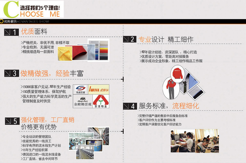 工作服款式的五個(gè)定制流程步驟